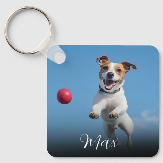 カスタム犬の写真  キーホルダー (正面)