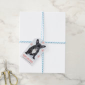 カスタム犬の写真 ギフトタグ (より糸付き)