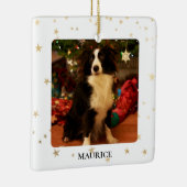 カスタム犬の写真 セラミックオーナメント (右)