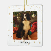 カスタム犬の写真 セラミックオーナメント (左)