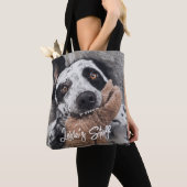カスタム犬の写真 トートバッグ (クローズアップ)