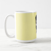 カスタム犬の写真 – Pastel Yellow with Pet Name - コーヒーマグカップ (左)