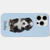 カスタム犬の写真 – Powder Blue with Pet Name - Case-Mate iPhoneケース (裏面 (横))