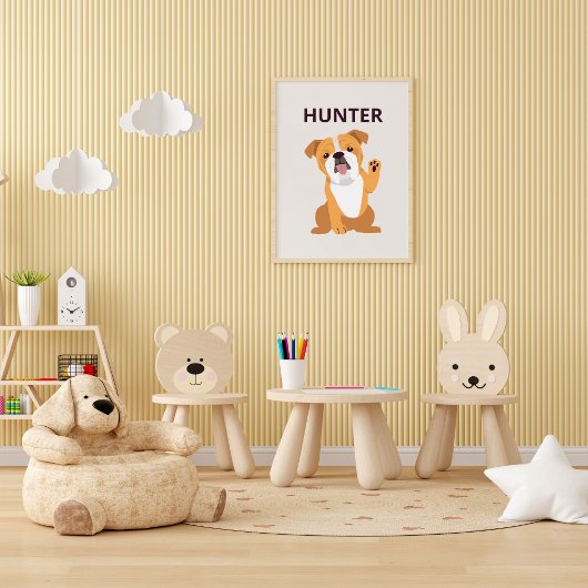 カスタム犬の名前と写真 ポスター