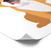 カスタム犬の名前と写真 ポスター (角)