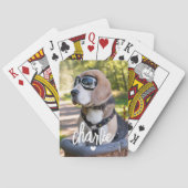 カスタム犬の名前フォトトランプ トランプ (裏面)