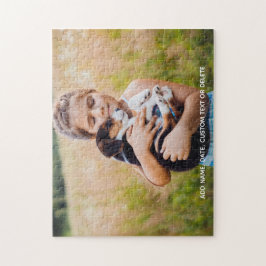 カスタム犬の子カスタム等を持つ文字写真パズル ジグソーパズル