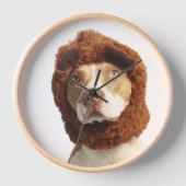 カスタム犬の時計、ペットパーソナライズされたの時計 壁時計 (正面)