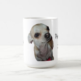 カスタム犬の母の写真、名前入りペット名とEstXXX コーヒーマグカップ