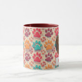 カスタム犬の母、犬のパパ、贈り物のパーソナライズ マグカップ (中央)