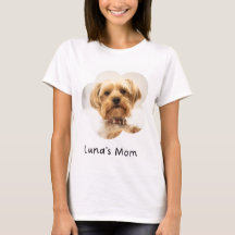 カスタム犬の母Tシャツ ペットの写真と名前入り