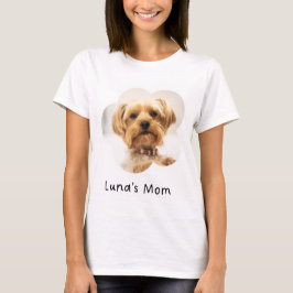 カスタム犬の母Tシャツ ペットの写真と名前入り Tシャツ