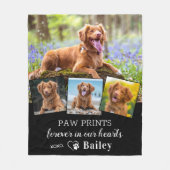 カスタム犬の記念ペット損失覚え4写真 フリースブランケット (正面)