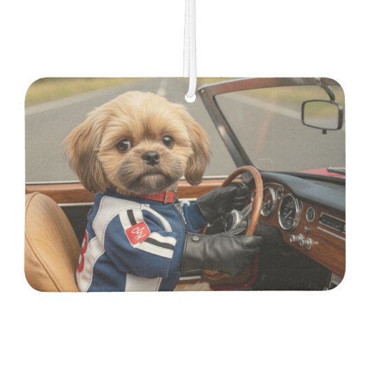 カスタム犬の車用芳香剤 楽しいギフト カーエアーフレッシュナー (正面)