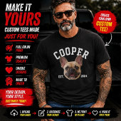 カスタム犬の顔と名前 ペット写真Tシャツ 犬飼いペパパ・ママ Tシャツ