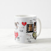 カスタム犬の顔マパーソナライズされたグ、犬の写真 コーヒーマグカップ (正面右)