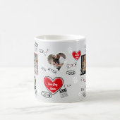 カスタム犬の顔マパーソナライズされたグ、犬の写真 コーヒーマグカップ (中央)