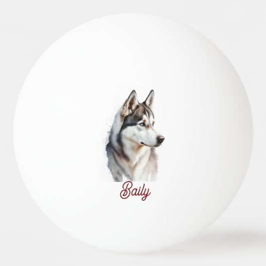 カスタム犬の顔 楽しい パーティー オリジナルデザイン  卓球ボール (正面)