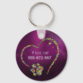 カスタム犬キーチェーン キーホルダー (裏面)