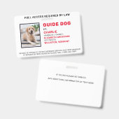 カスタム犬サービス犬の写真IDバッジ バッジ (正面＆裏面)