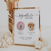 カスタム犬バーペット標識 | シグネチャードリンク結婚ズ 台座サイン