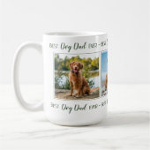 カスタム犬パパペットフォトコラージュ コーヒーマグカップ (左)
