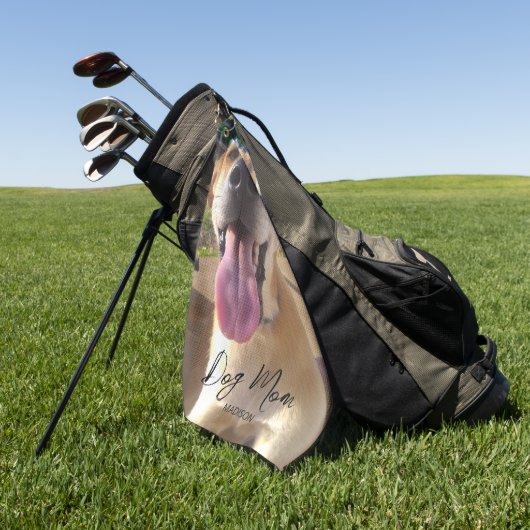 カスタム犬フォトドッグマパーソナライズされたム ゴルフタオル (グリーン)