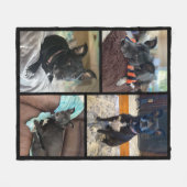 カスタム犬フォトフリースブランケット フリースブランケット (正面(横))