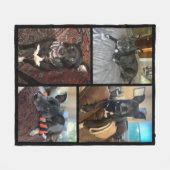 カスタム犬フォトフリースブランケット フリースブランケット (正面(横))