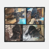カスタム犬フォトフリースブランケット フリースブランケット (正面(横))