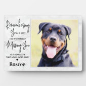 カスタム犬フォトペットロス悔やみや弔慰ペット記念 フォトプラーク (正面)