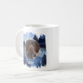 カスタム犬フォトマウンテン コーヒーマグカップ (正面左)
