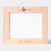 カスタム犬ペットラブポーカスタムプ写真彫刻 レーザー彫刻フレーム (正面)