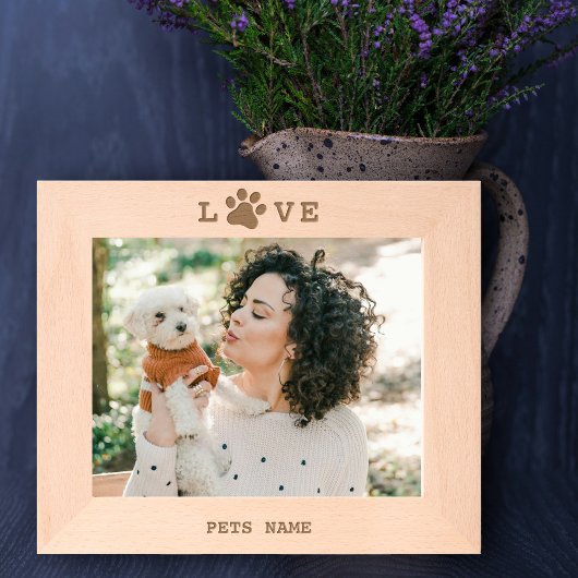 カスタム犬ペットラブポーカスタムプ写真彫刻 レーザー彫刻フレーム