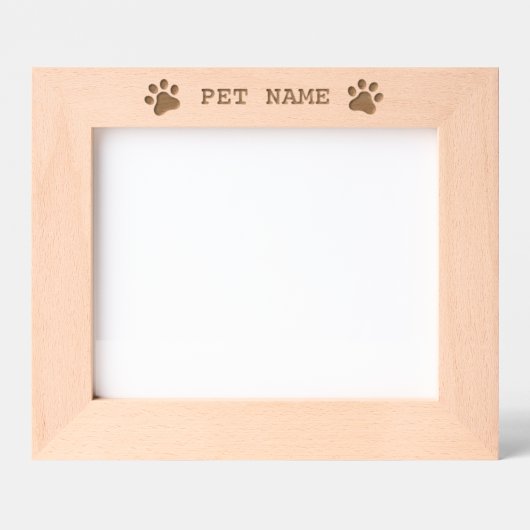 カスタム犬ペット名ポーーカスタム刻印写真 レーザー彫刻フレーム (正面)