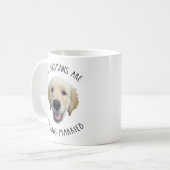 カスタム犬ペット結婚のマグギフト コーヒーマグカップ (正面左)