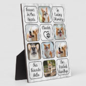 カスタム犬ペット記念7写真Marble Your Text F フォトプラーク (側面)