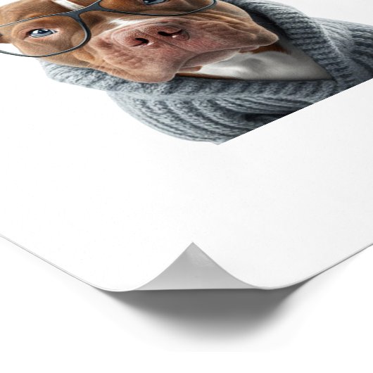 カスタム犬ポートレート、カスタムペットポートレート、ペットギフト ポスター (角)