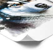 カスタム犬ポートレート、ペットポートレート ポスター (角)