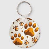 カスタム犬ポープリントペットフォパーソナライズされたトギフト キーホルダー (正面)