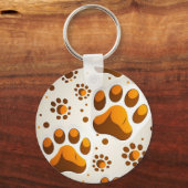 カスタム犬ポープリントペットフォパーソナライズされたトギフト キーホルダー (正面)