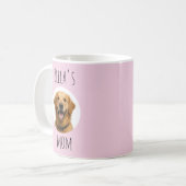 カスタム犬ママ写真&名前デザイン コーヒーマグカップ (正面左)