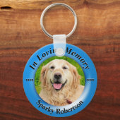 カスタム犬メモリアルブルー キーホルダー (正面)