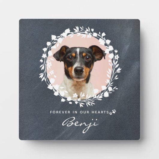 カスタム犬メモリアルペットロス記念フォトリース フォトプラーク (正面)