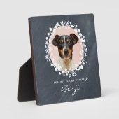 カスタム犬メモリアルペットロス記念フォトリース フォトプラーク (正面)