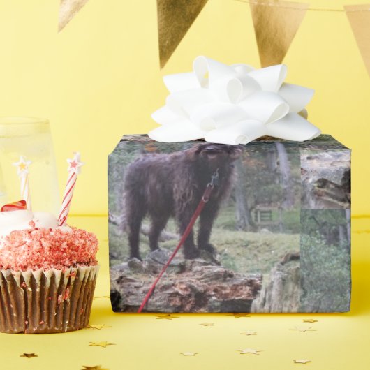 カスタム犬ラッピング紙 ラッピングペーパー (誕生日パーティー)