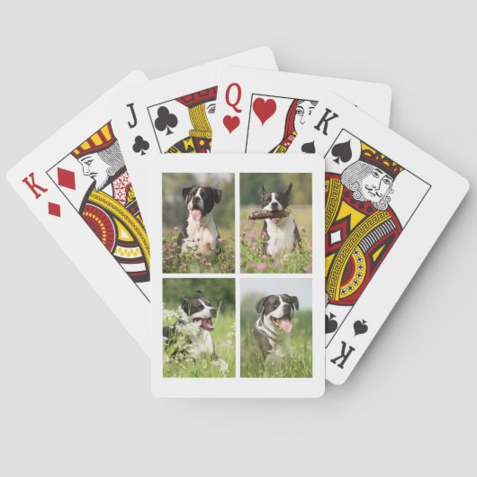 カスタム犬写真コラージュ トランプ (裏面)