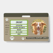 カスタム犬写真ペットIDカードバッジ バッジ (正面)