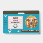 カスタム犬写真ペットIDカードバッジ バッジ (正面)