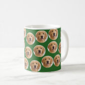 カスタム犬写真 | かわいいグリーンのオリジナルデザイン コーヒーマグカップ (正面右)